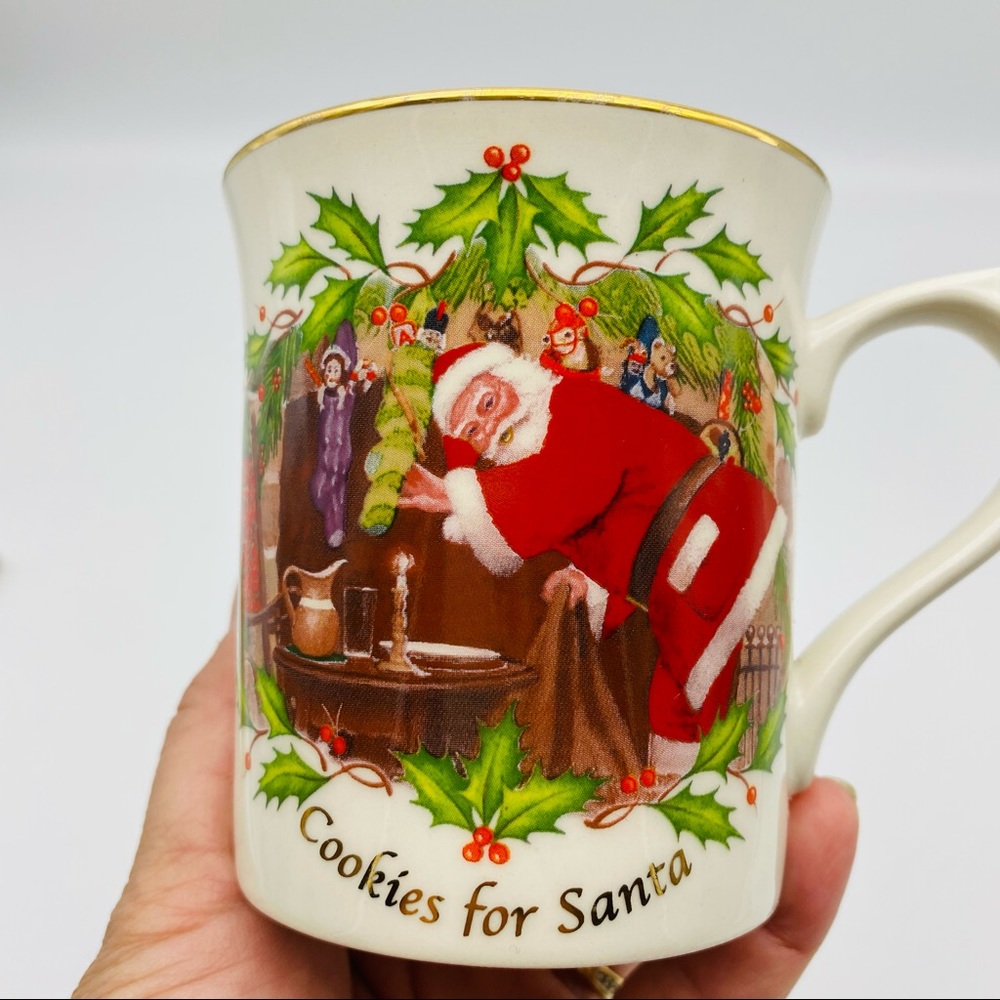 Lenox Cookies for Santa Coffee Mug, Tea Cup, Gold Trim, Christmas